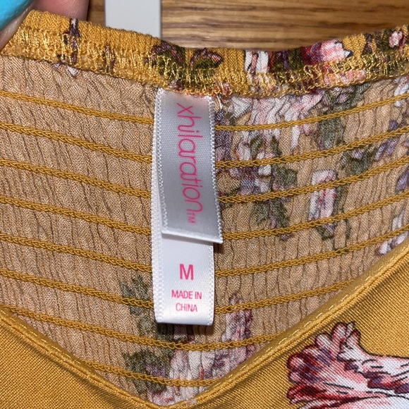 Mustard yellow floral jumpsuit with pockets - Picture 5 of 6